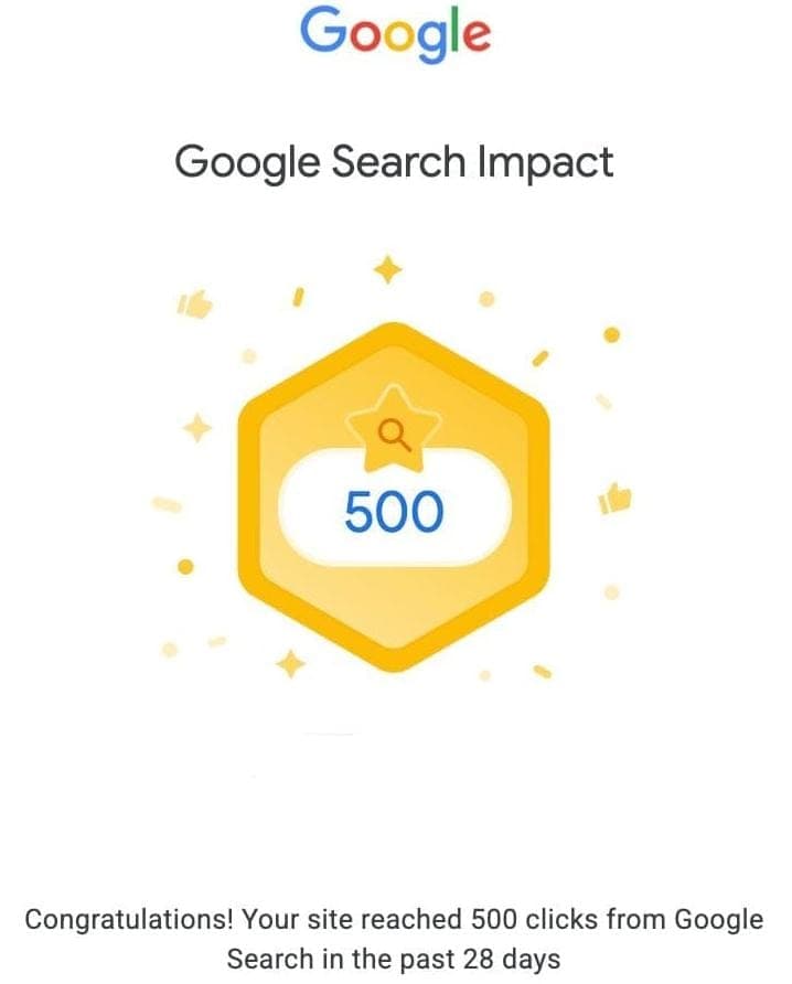 Search Console clicks trend data